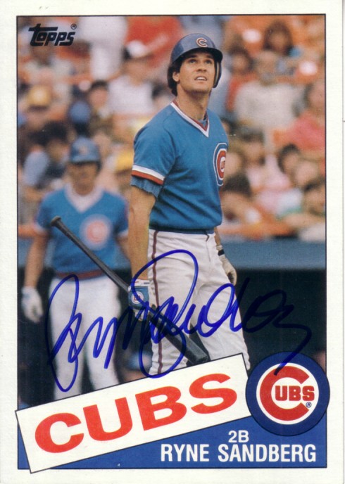 ryne-sandberg-autographed-chicago-cubs-1985-topps-5x7-jumbo-card-2